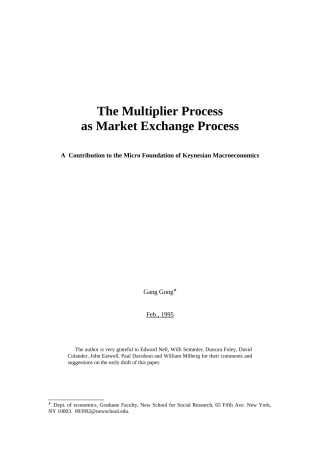 TheMultiplierProcessasMarketExchangeProcess(英文版)
