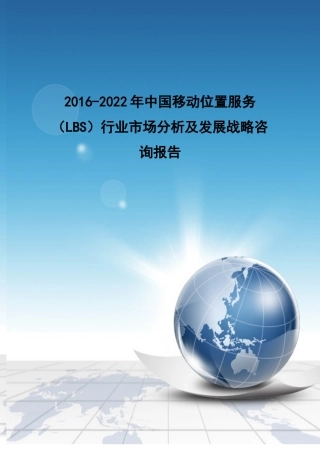 LBS)行业市场分析及发展战略咨询报告