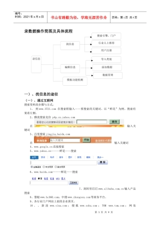 SOP—数据录入流程化