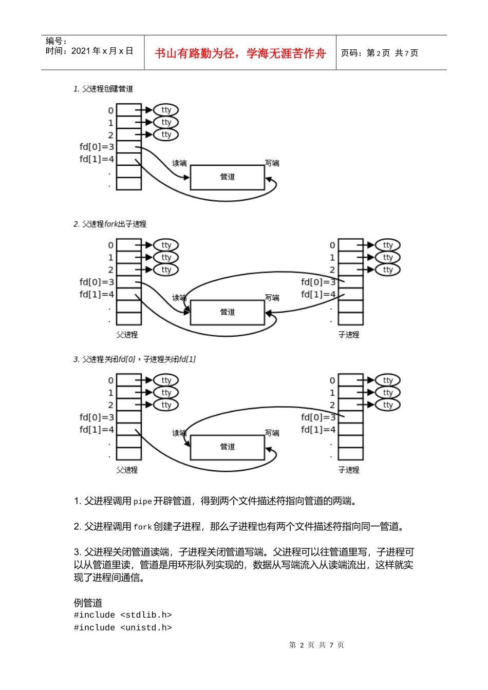 linux下的消息管道的聊天程序实现项目_第2页