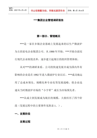 l200905041813dce.zip集团企业管理调研报告