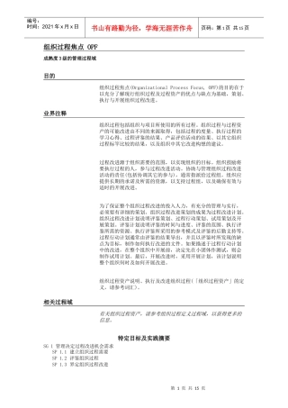 P08 组织过程焦点OPF