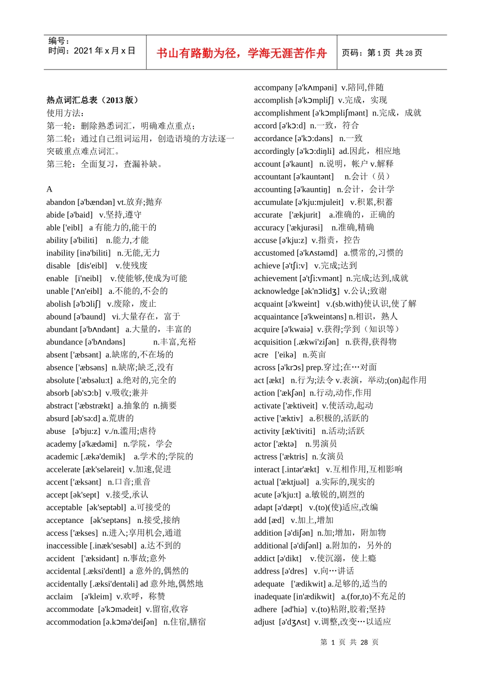 MBA热点词汇_第1页