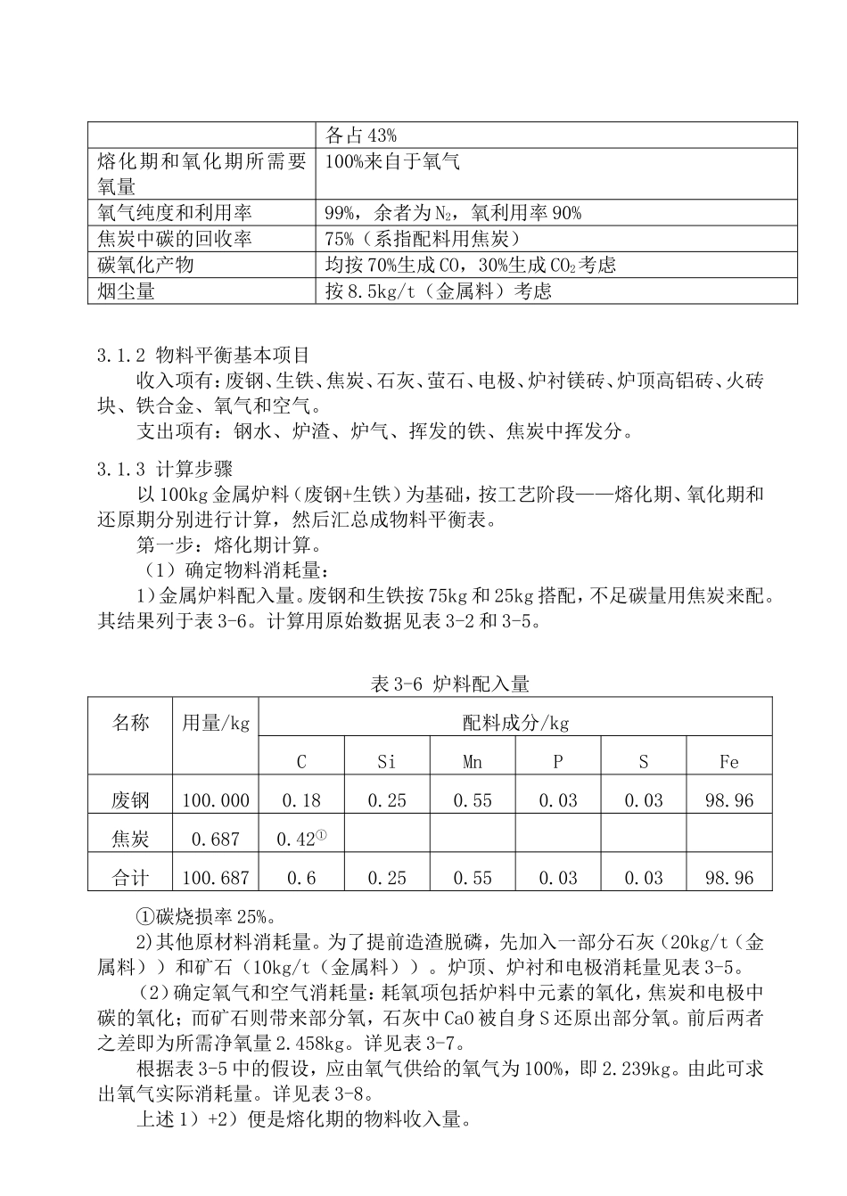 电弧炉炼钢物料平衡和热平衡测试题_第3页