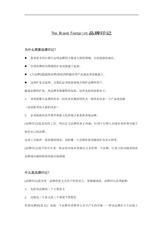 The Brand Footprint品牌印记(doc 19)