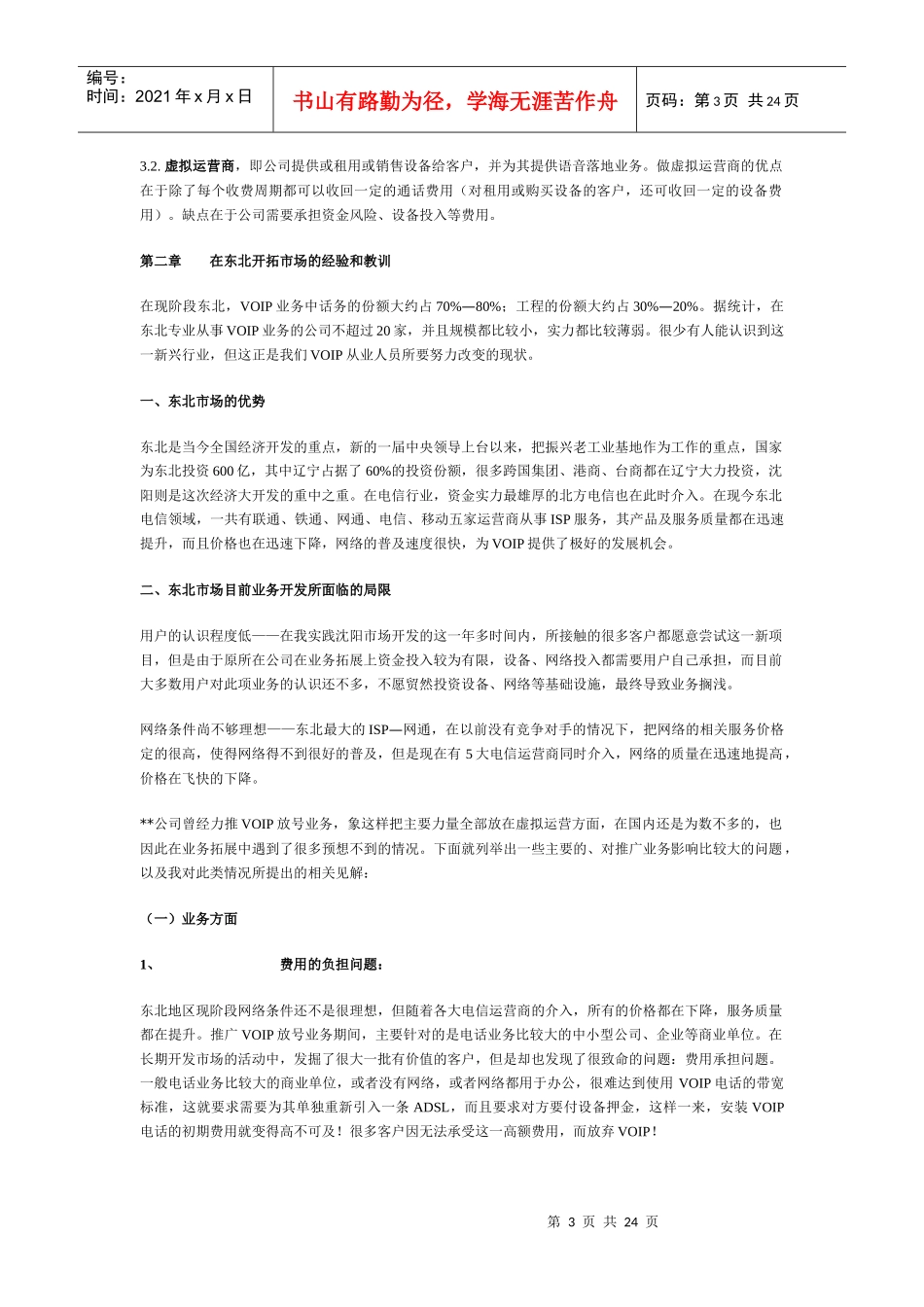 VOIP市场运作方案报告_第3页