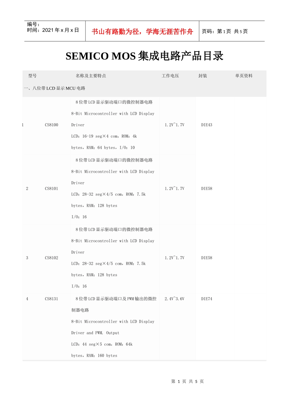 SEMICO双极集成电路产品目录_第1页