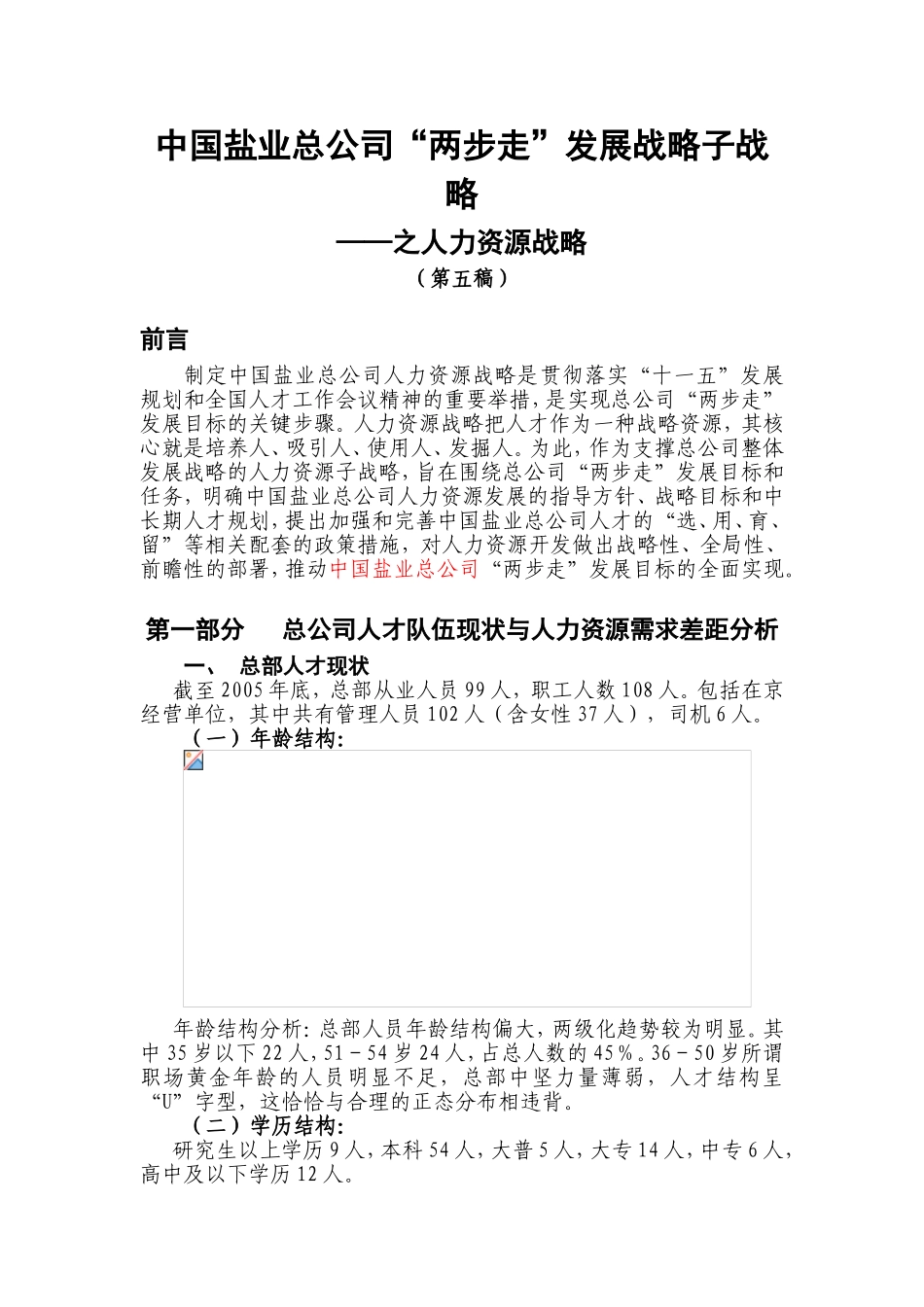 中国盐业总公司“两步走”发展战略子战略——之人力资源战略_第1页