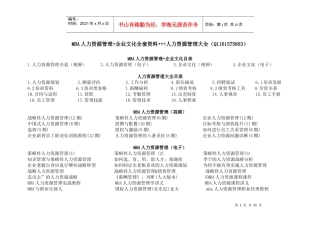 MBA人力资源管理培训课程