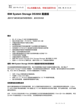 IBM DS3950 产品资料