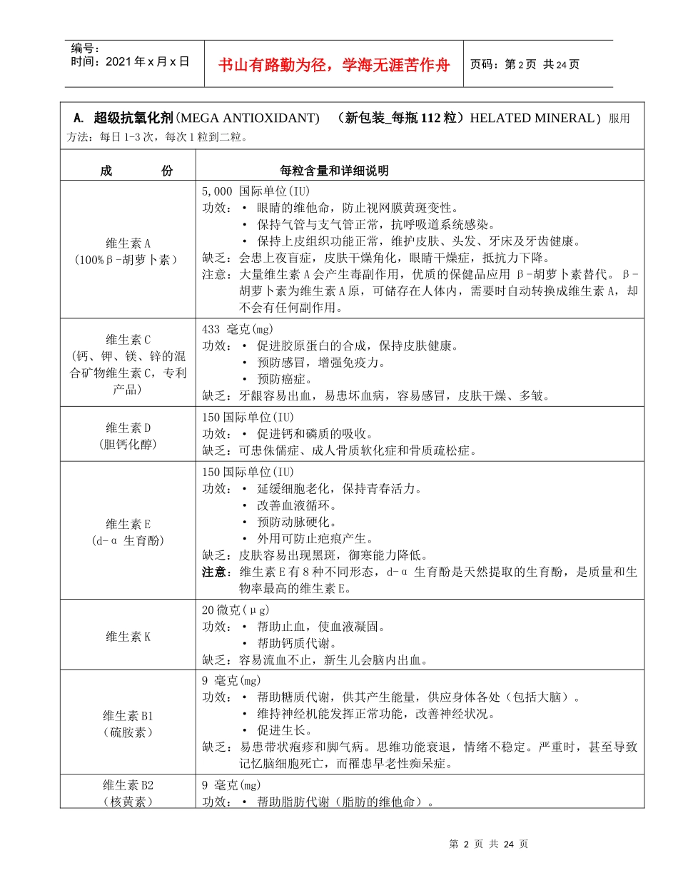 USANA产品详解_第2页