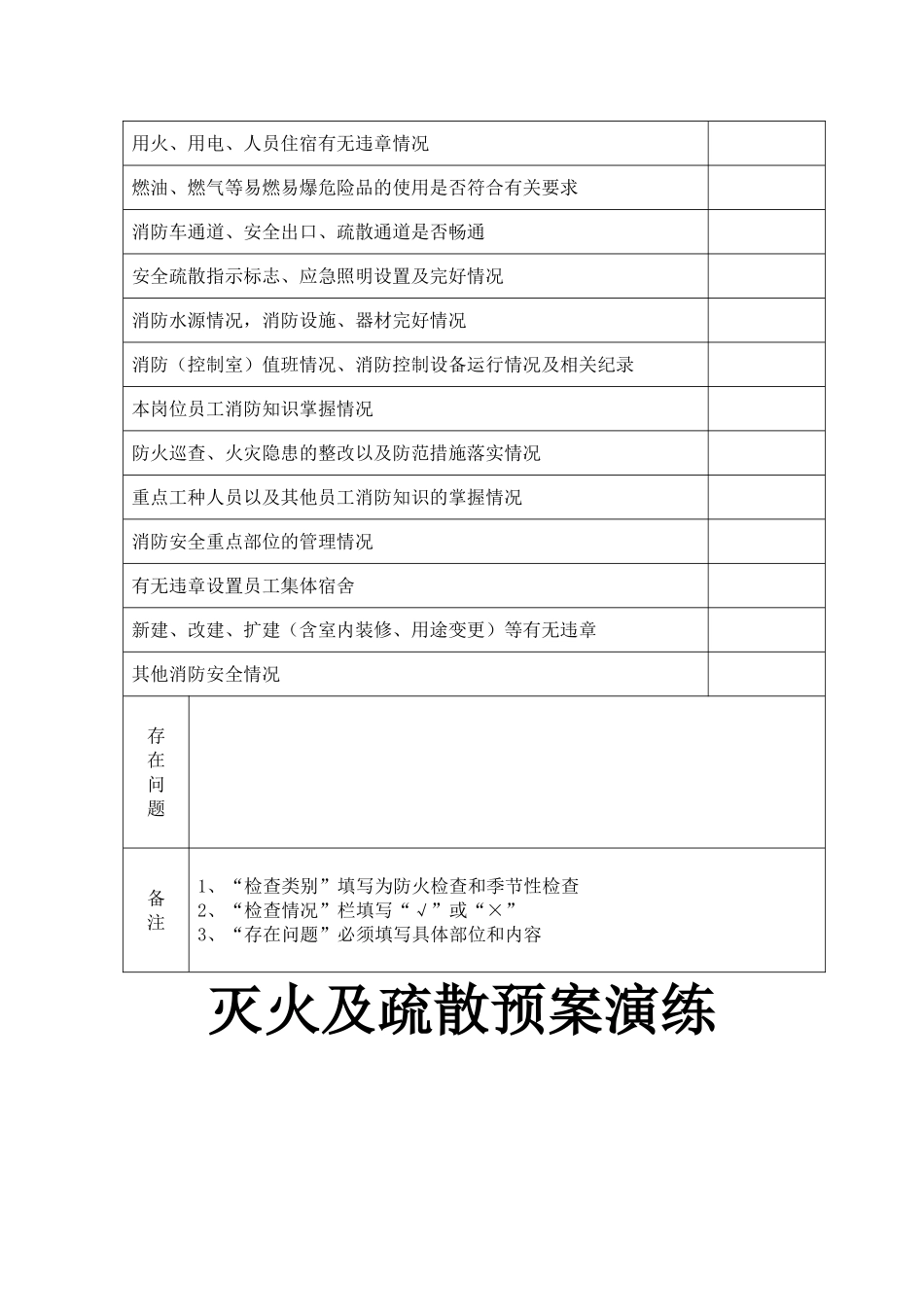 防火检查记录簿_第2页