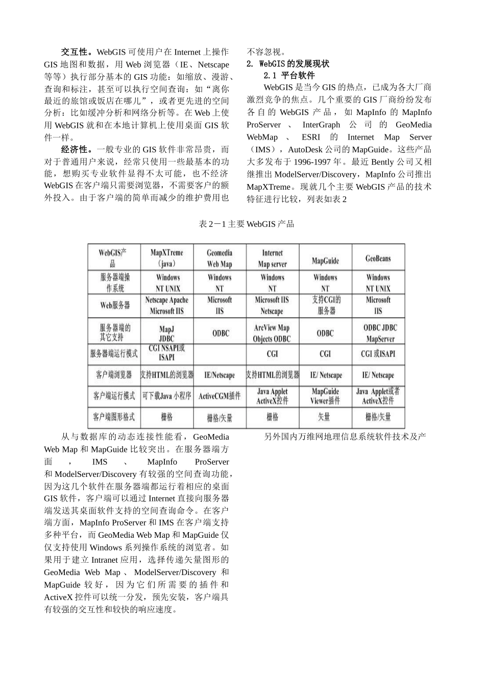 mapinfo-WebGIS技术及其发展_第2页