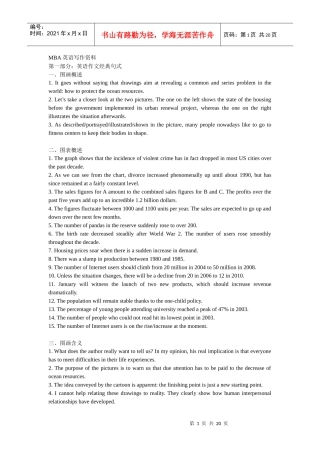 MBA英文作文必备模板