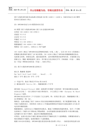 KWP2000诊断通讯协议