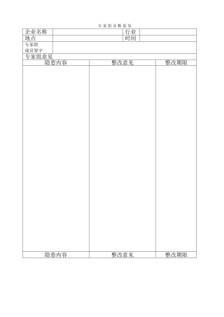 专家组诊断意见