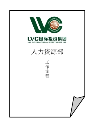 lvc国际投资集团人力资源部工作流程