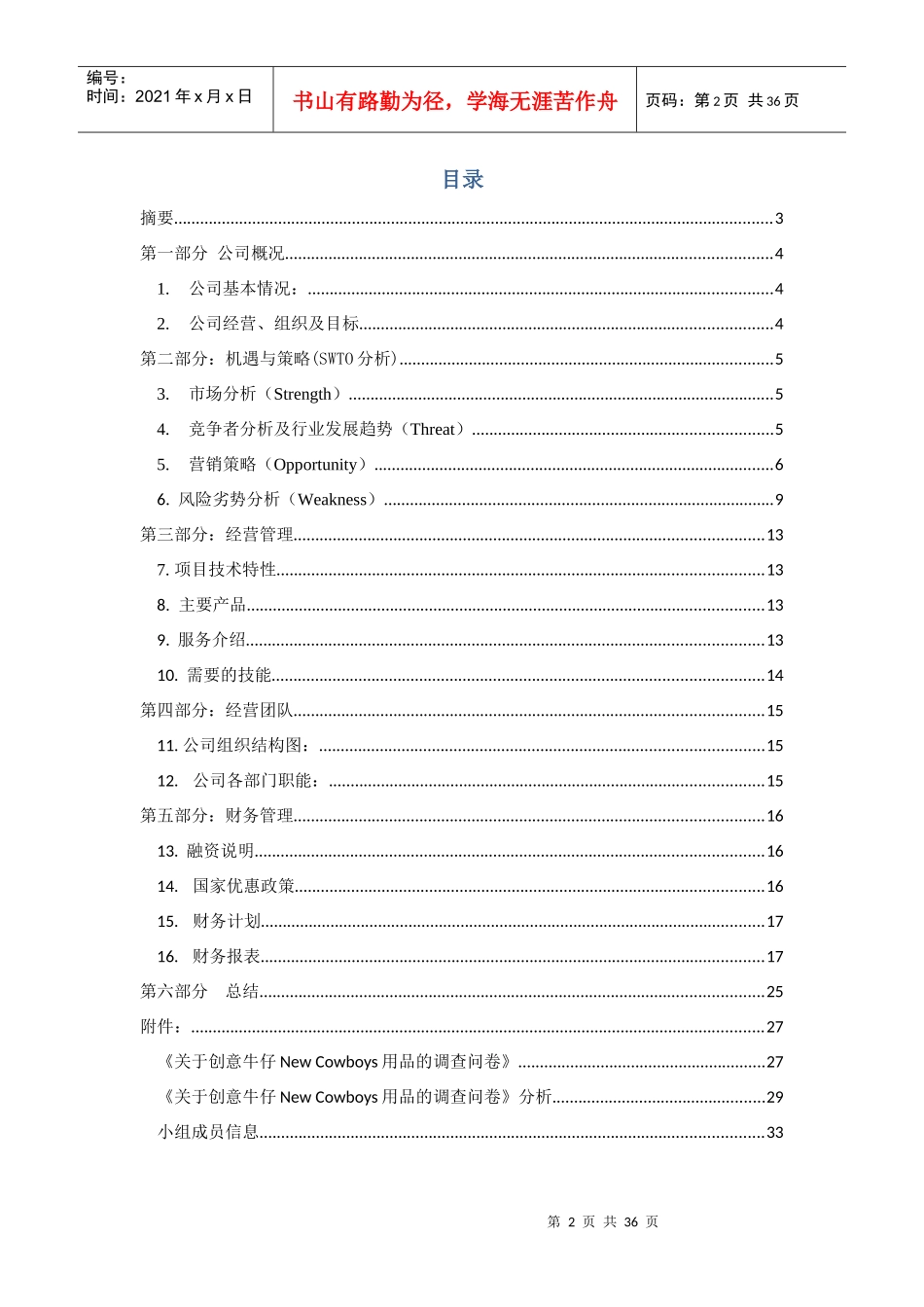 NewCowboys创业计划书_第2页