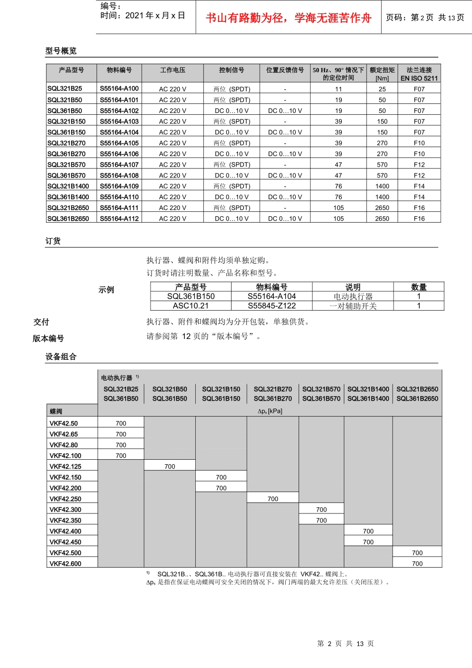 SQL321--361--蝶阀执行器_第2页