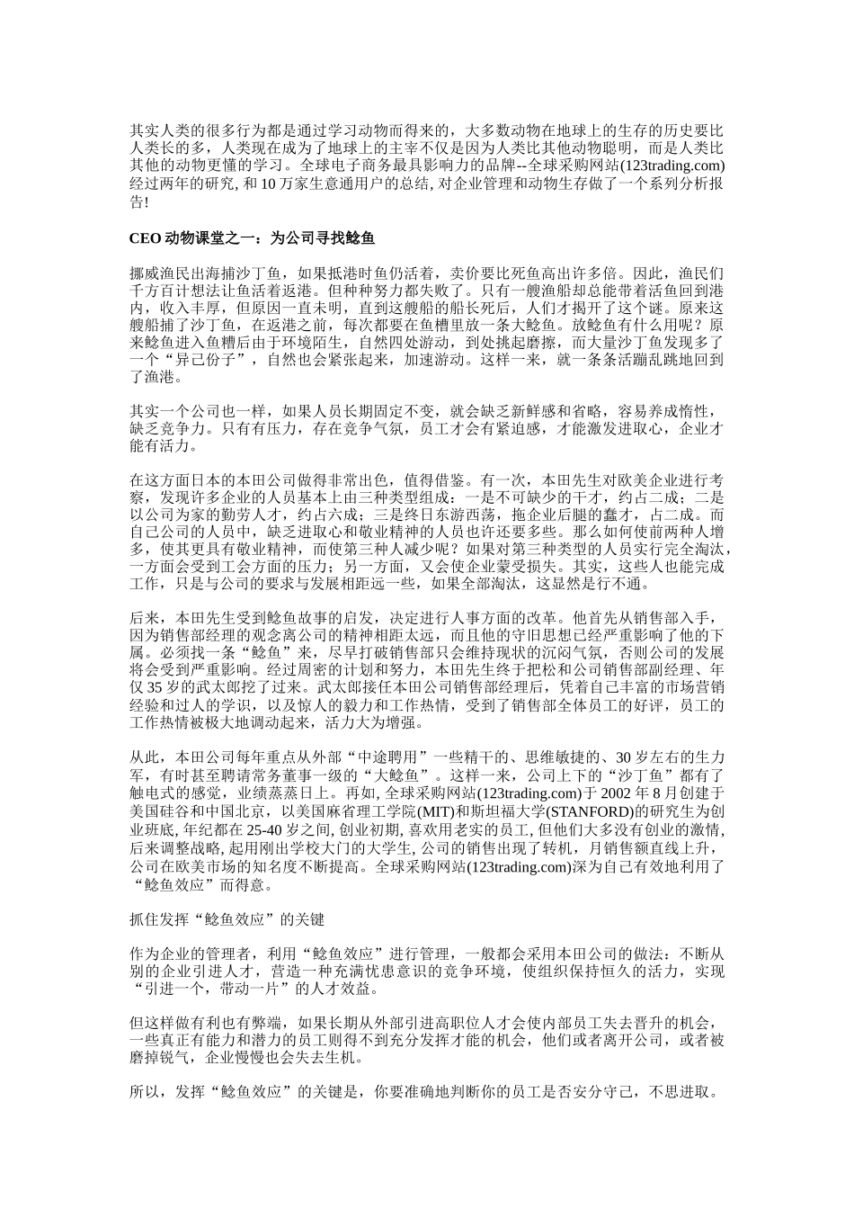 CEO与动物课堂_第1页