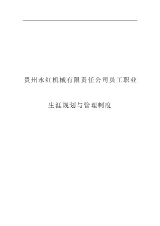 edf某咨询员工职业生涯规划与管理制度