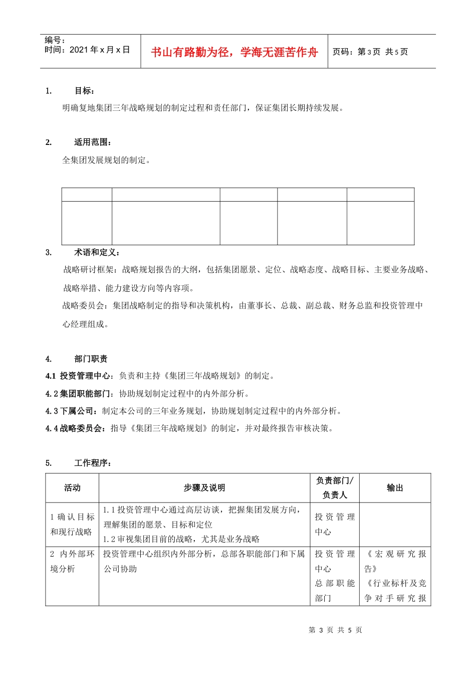 FT-ZL-LC001三年战略规划制定流程_第3页