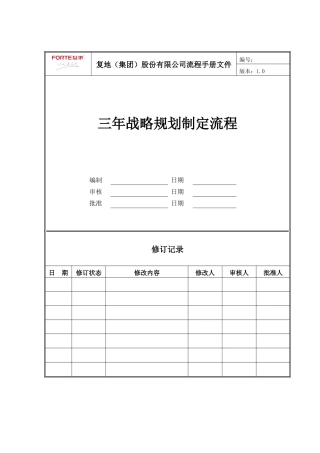 FT-ZL-LC001三年战略规划制定流程