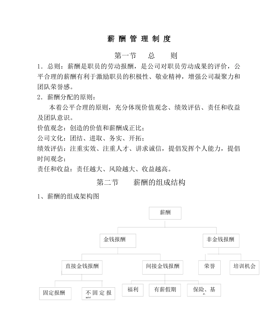 awXX房地产公司薪酬管理与考评制度_第2页