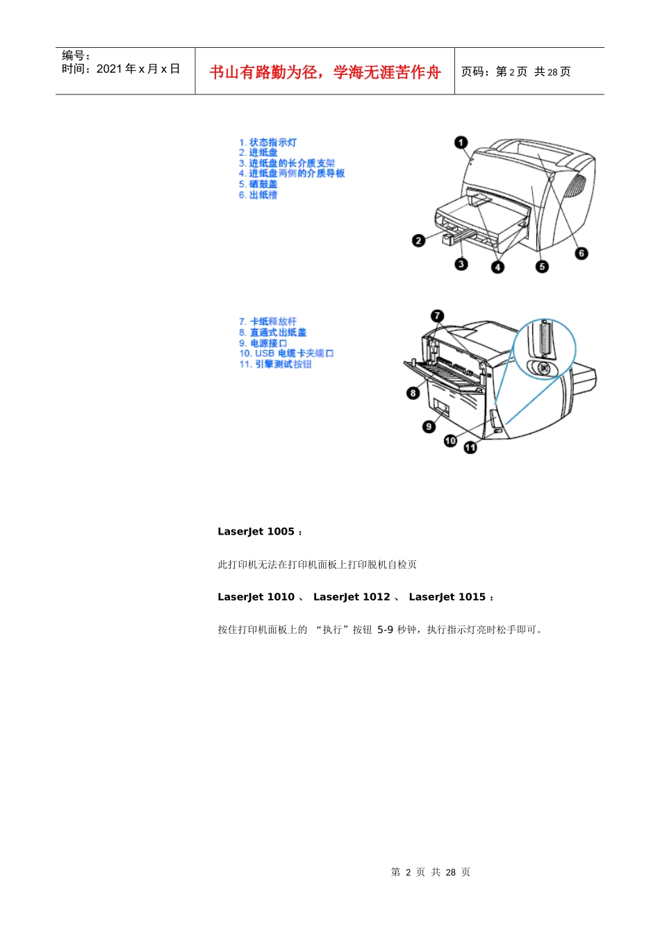 HP激光打印机如何在打印机面板上打印脱机自检页_第2页