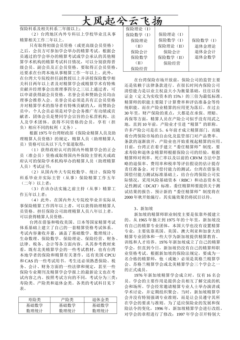 Eboony亚洲国家精算职业制度的特点及对我国的启示_第3页