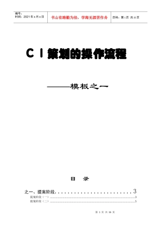 CI策划的操作流程