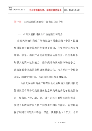 A－龙城帝景商业计划书