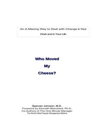 AnAMazingWaytoDealwithChangeinYourWorkandinYourLife英文版