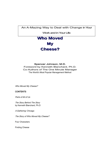 AnA—MazingWaytoDealwithChangeinYourWorkandinYourLife英文版