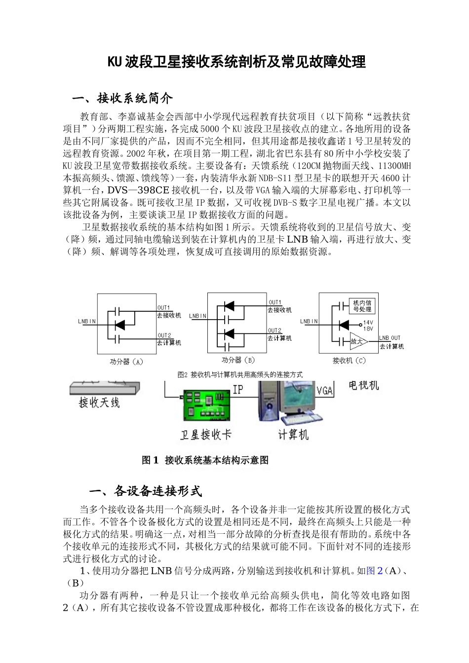 KU波段卫星接收系统剖析及常见故障处理_第1页