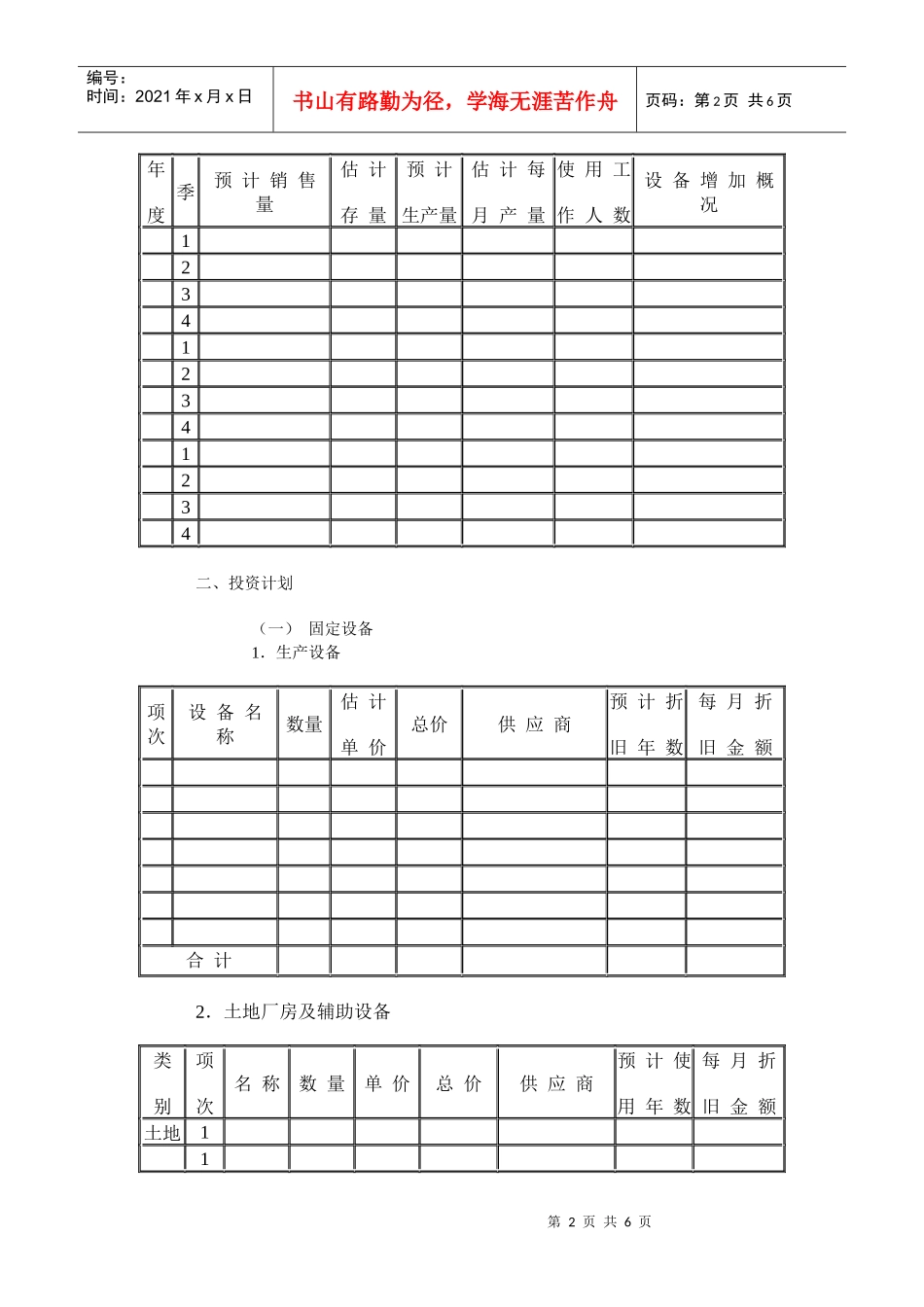 企业新项目开发计划分析_第2页