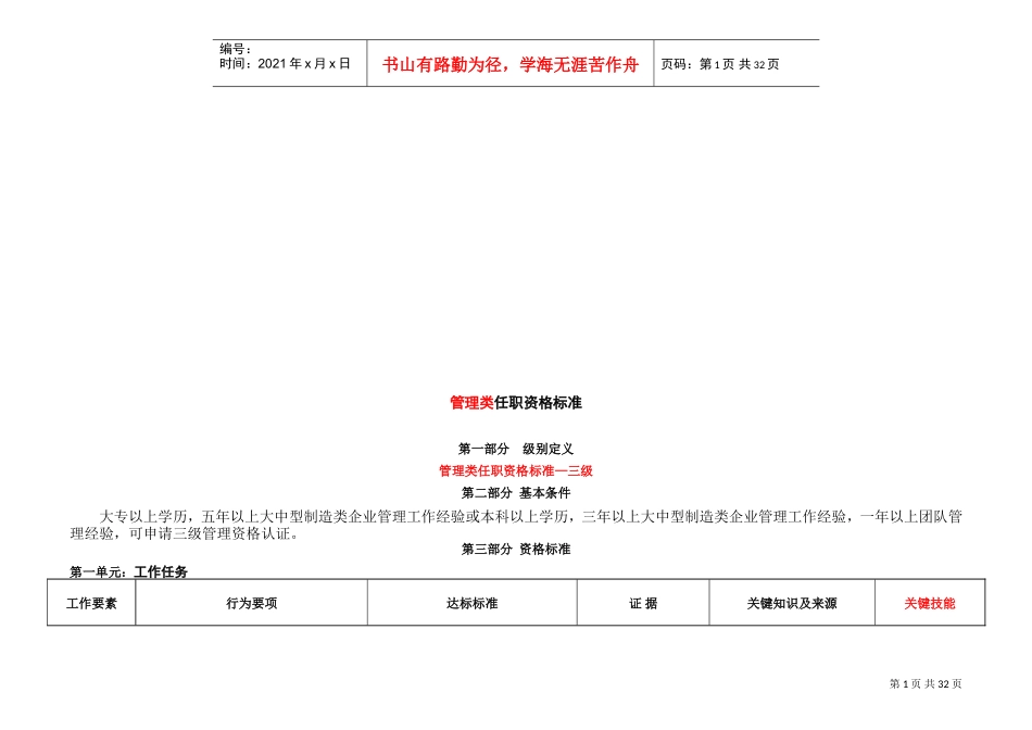 企业管理类任职资格标准_第1页