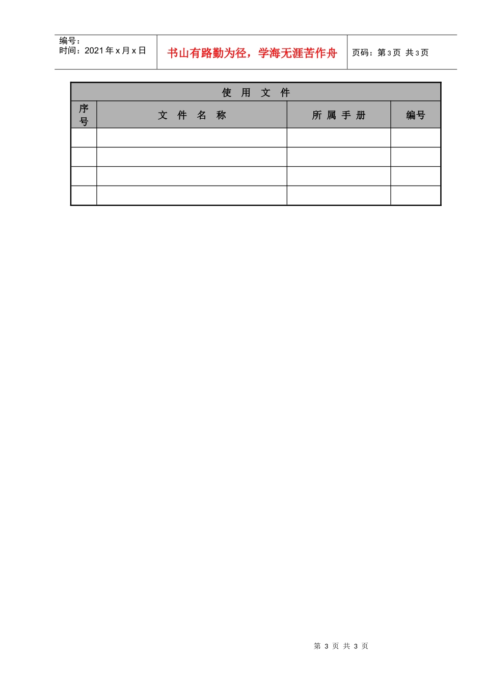 企划部经营管理主管职位说明书及关键绩效标准_第3页