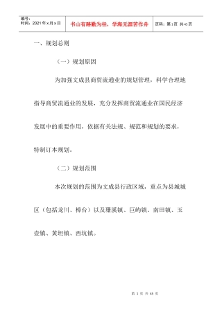 企业规划总则和发展趋势