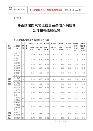佛山区域医院管理信息系统准入供应商