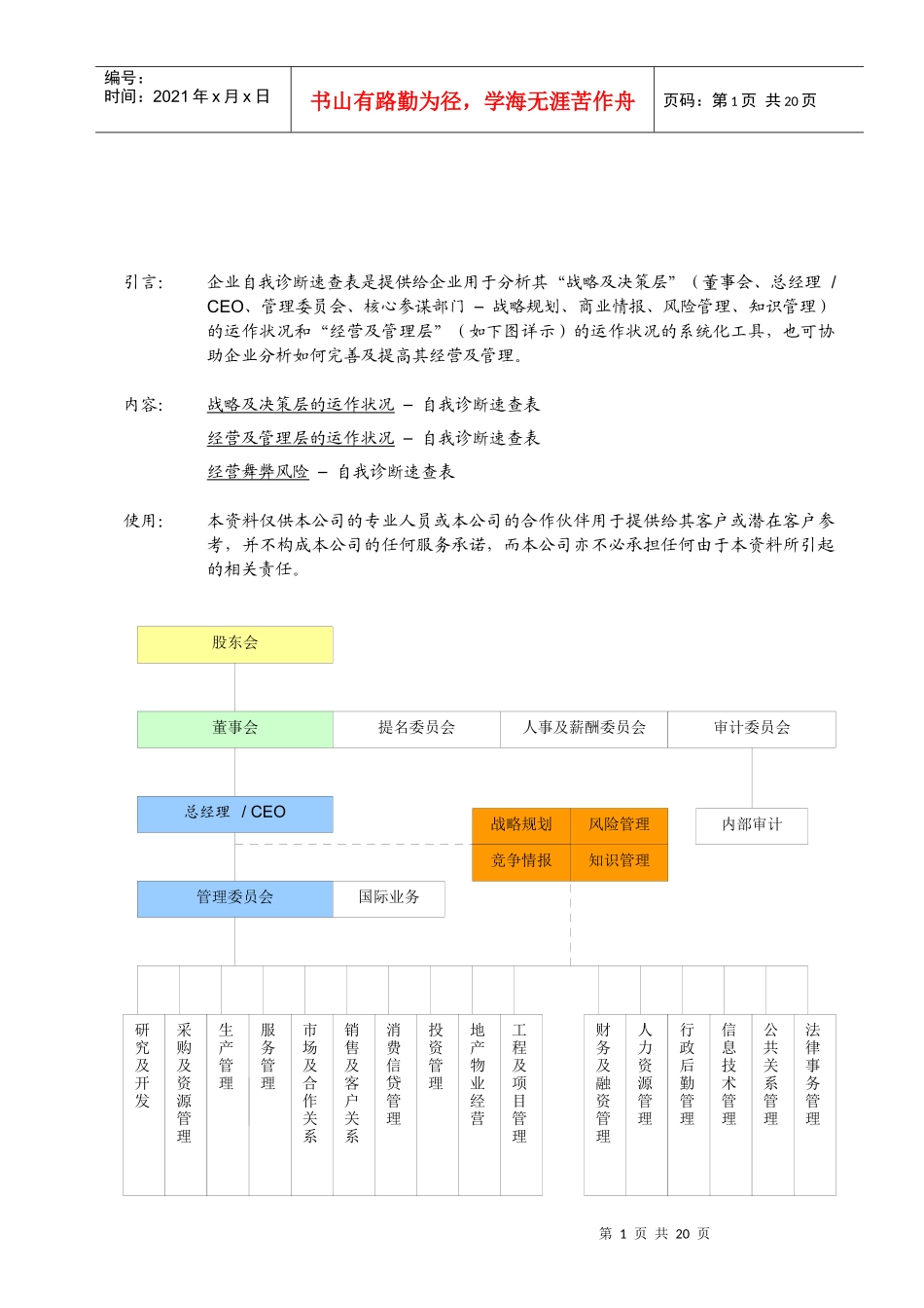 企业诊断表！来自风险谘询公司（DOC15页）_第2页