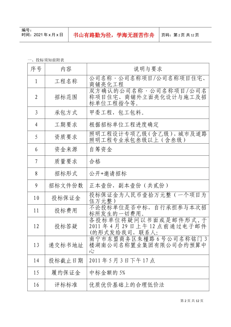 住宅、商铺亮化工程设计与施工招标文件(DOC16页)_第2页