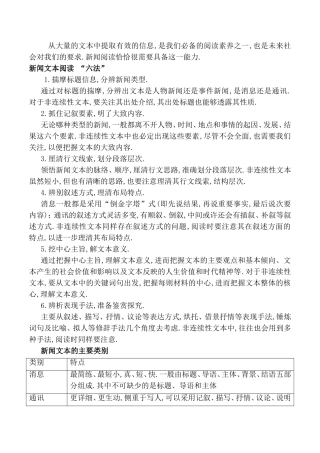 初升高语文衔接  专题七  实用类文本阅读
