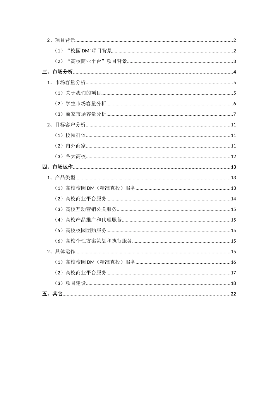 企业项目策划书_第2页