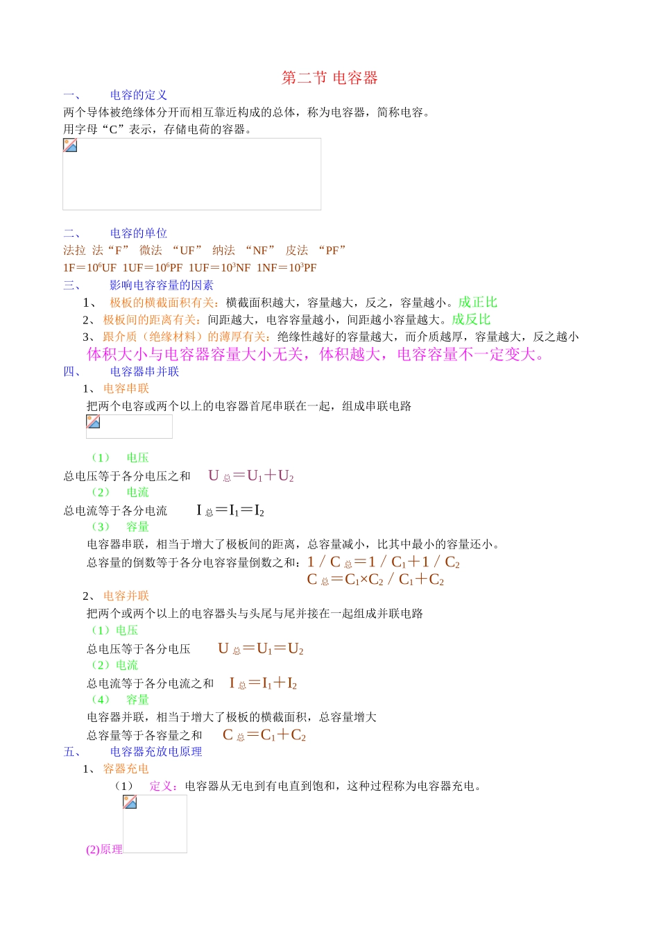 第二节电容器知识点梳理汇总_第1页
