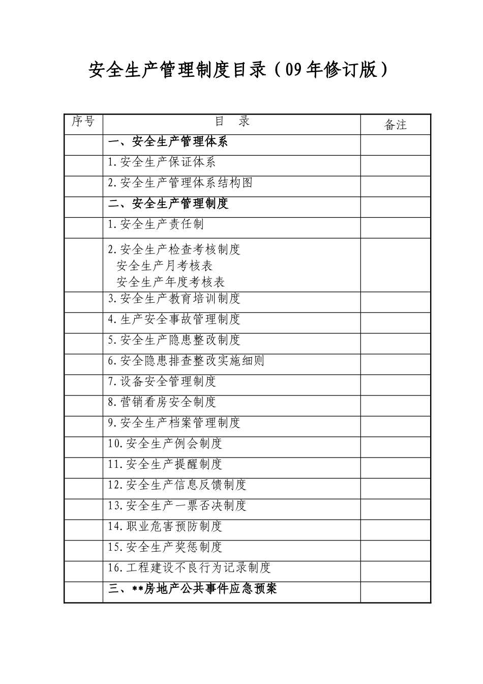房地产企业安全生产管理规范资料梳理汇总_第1页