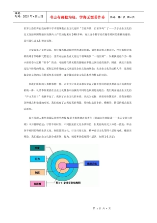 企业文化结构