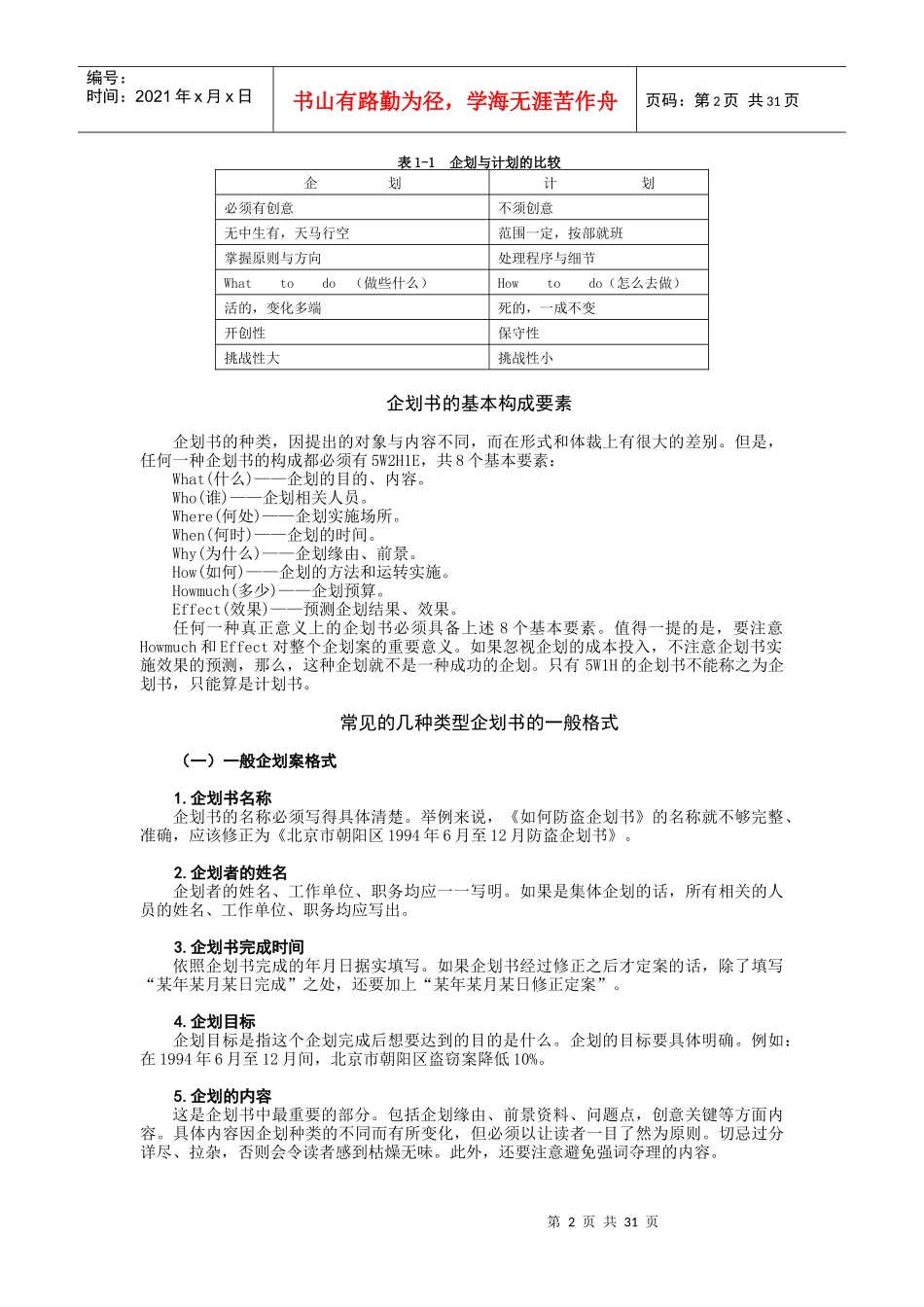 企划的基本知识和实战技巧_第2页