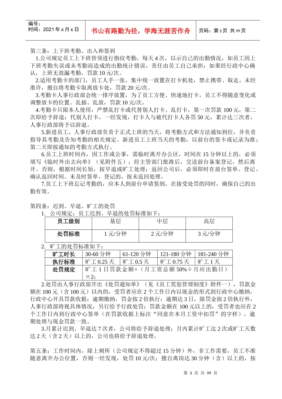 企业管理制度大全汇编(含表单)_第3页