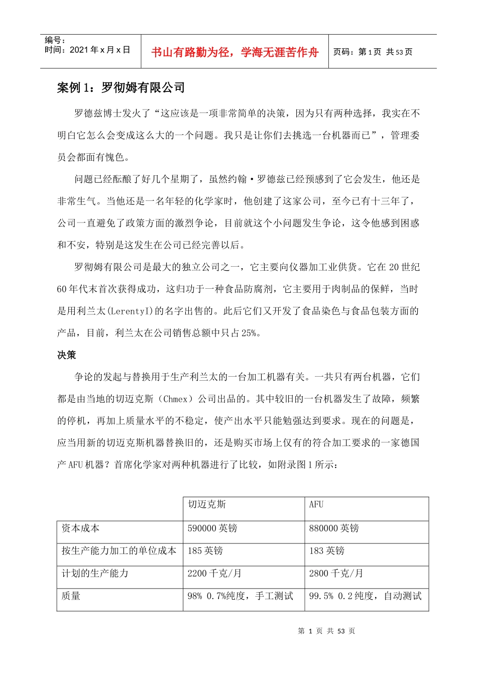企业管理案例汇集(doc 53页)_第1页